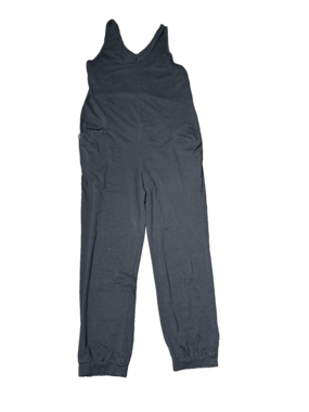 Faceplant Dreams Jumpsuit Womens Medium Black V Neck Loungewear Pockets Jogger